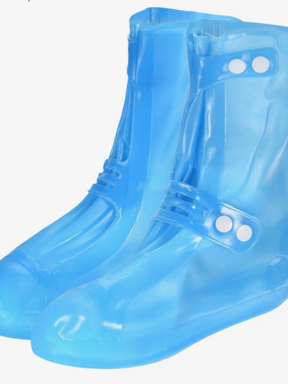 Clear Blue Waterproof Rain Boot Covers for Women